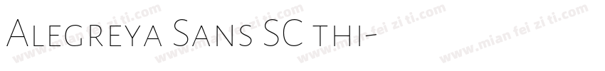 Alegreya Sans SC thi字体转换